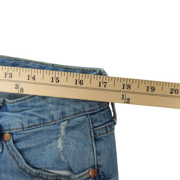 Torrid Distressed Ripped Jeans Womens Size 14R Mid Rise Stretch Skinny Denim - Picture 12 of 14